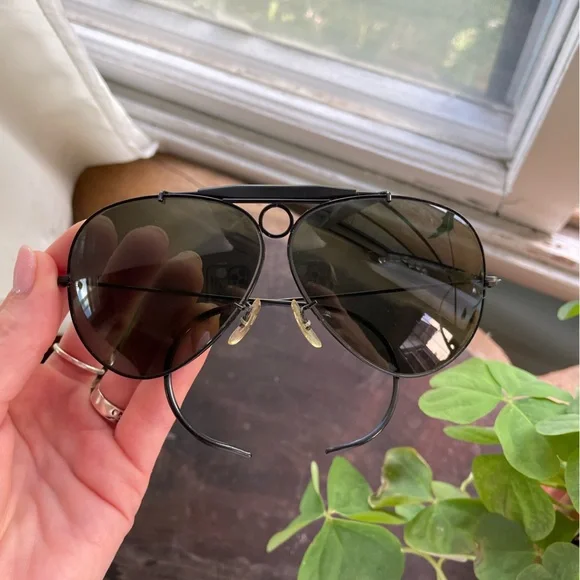 1970's VINTAGE BAUSCH & LOMB RAY BAN USA SHOOTING AVIATOR SUNGLASSES